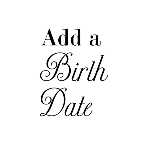 Add Birth Date